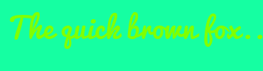 Image with Font Color 80FF00 and Background Color 15FFA2